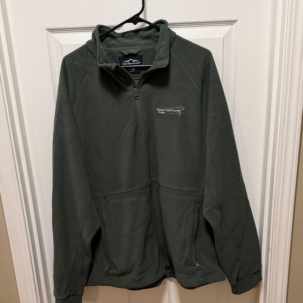 Men's Forest Green Fleece Jacket by Sun Mountain